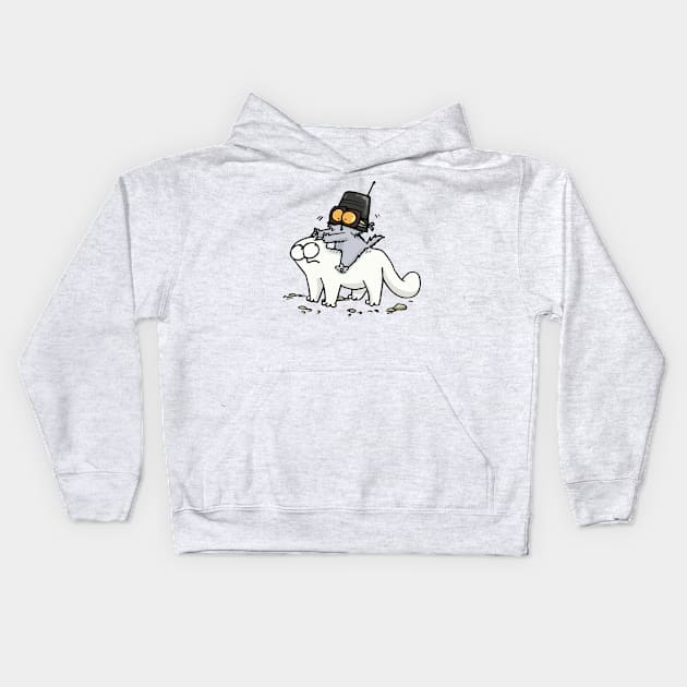 simon's cat Kids Hoodie by ProjectDogStudio